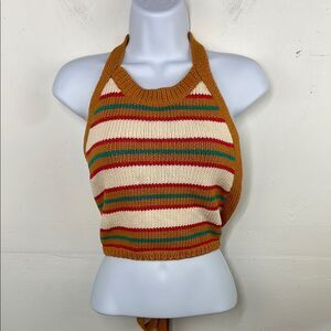 Zara Knit halter top multicolor size Small